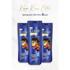 Clear Men Kepeğe Karşı Etkili 3x325 ml Legend By Cr7 Cristiano Ronaldo Şampuan