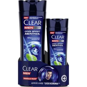 Clear Men Kepeğe Karşı Etkili Cool Sport Menthol 350 ml + 180 ml Şampuan