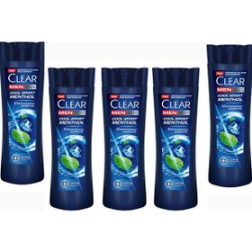 Clear Men Kepeğe Karşı Etkili Cool Sport Menthol Ferahlatıcı Mentol Etkisi 5x350 ml Şampuan