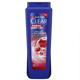 Clear Men Kepeğe Karşı Etkili Hızlı Stil 2'si 1 Arada Kolay Şekil Alan Saçlar 485 ml Şampuan