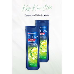 Clear Men Kepeğe Karşı Etkili Maksimum Ferahlık Limon Özlü 2x350 ml Şampuan