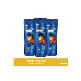 Clear Men Kepeğe Karşı Etkili Şampuan 3x325 ml Legend By Cr7 Cristiano Ronaldo Şampuan