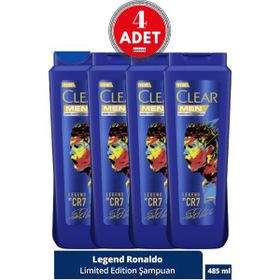 Clear Men Legend by CR7 4x485 ml Kepeğe Karşı Etkili Şampuan