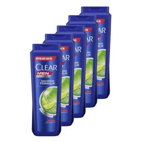 Clear Men Yağlı Saç Derisi İçin Maksimum Ferahlık 5x600 ml Şampuan