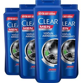 Clear Men Yoğun Arındırıcı 4x600 ml Şampuan