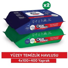 Clear Motion 100 Yüzey Temizlik Havlusu (4 adet)