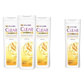 Clear Women 3x350 ml Saç Dökülmesine Karşı Zencefil Özü Kepeğe Karşı Etkili+180 ml Şampuan