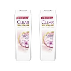 Clear Yumuşak ve Parlak Kiraz Çiçeği Kadın 2x600 ml Şampuan