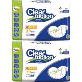 Clearmotion Yetişkin Bel Bantlı Medium 60 Adet Hasta Bezi