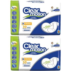 Clearmotion Yetişkin Bel Bantlı Medium 60 Adet Hasta Bezi