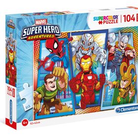 Clementoni 23746 104 Maxi Parça Marvel Süper Kahraman Avengers SuperColor Puzzle