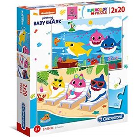 Clementoni 24777-2x20 Shark Puzzle