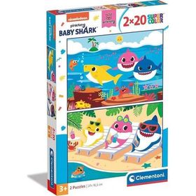 Clementoni 24777-2x20 Shark Puzzle
