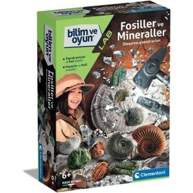 Clementoni 64336 Fosiller Mineraller Kazı Bilim ve Oyun Seti