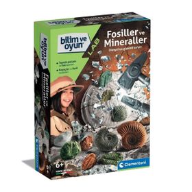 Clementoni 64336 Fosiller Mineraller Kazı Bilim ve Oyun Seti