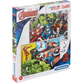 Clementoni Avengers 2x60 Parça Supercolor Puzzle