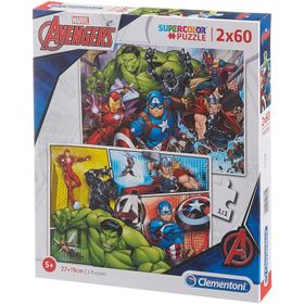 Clementoni Avengers 2x60 Parça Supercolor Puzzle