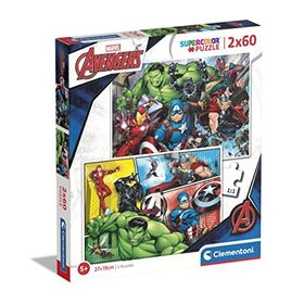 Clementoni Avengers 2x60 Parça Supercolor Puzzle