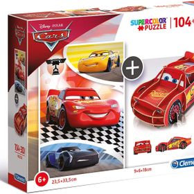 Clementoni Cars 3D 104 Parça Çocuk Puzzle