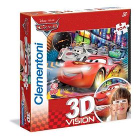 Clementoni Cars 3D 104 Parça Çocuk Puzzle