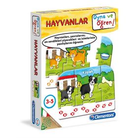 Clementoni Çocuk Kutu 3-5 Yaş Oyna ve Öğren Hayvanlar