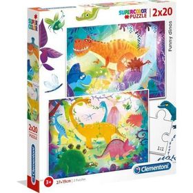 Clementoni Funny Dinos 2 x 20 Parça Puzzle