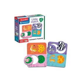 Clementoni Little Match - Hayvanlar ve Dokular Puzzle