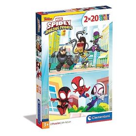 Clementoni Spidy and His Amazing Friends 24794 2x20 Parça Puzzle