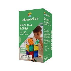 Cleverclixx Brick Tiles Pack Intense 16 Parça 3+ Yaş Manyetik Blok