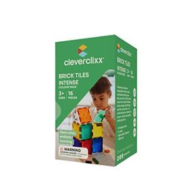 Cleverclixx Brick Tiles Pack Intense 16 Parça 3+ Yaş Manyetik Blok