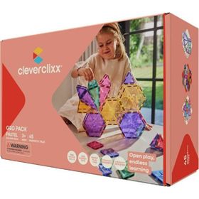 Cleverclixx Geo Pack Pastel 45 Parça 3+ Yaş Manyetik Blok