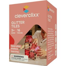 Cleverclixx Glitter Tiles Pack Pembe 14 Parça 3+ Yaş Manyetik Blok