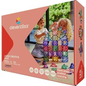 Cleverclixx Large Creative Pack Pastel 125 Parça 3+ Yaş Manyetik Blok