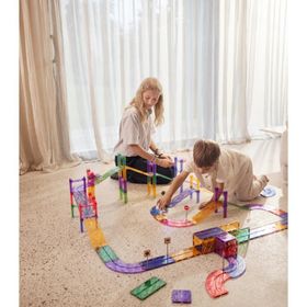 Cleverclixx Large Race Track Pastel 80 Parça 3+ Yaş Manyetik Blok