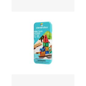 Cleverclixx Mini Tiles Travel Pack Intense 28 Parça 3+ Yaş Seyahat Set Manyetik Blok