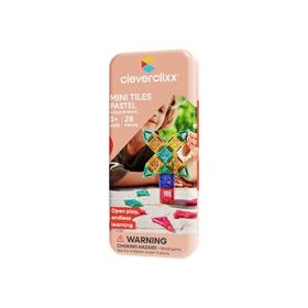 Cleverclixx Mini Tiles Travel Pack Pastel 28 Parça 3+ Yaş Seyahat Set Manyetik Blok