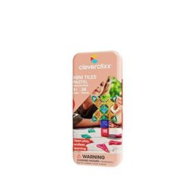 Cleverclixx Mini Tiles Travel Pack Pastel 28 Parça 3+ Yaş Seyahat Set Manyetik Blok