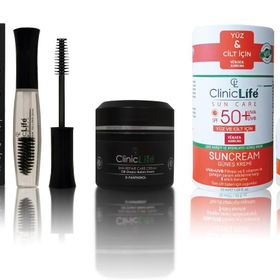 Cliniclife Leke Karşıtı ve Aydınlatıcı Güneş Kremi 50+ SPF Cilt Onarıcı Leke Kremi-Kaş Kirpik Serumu