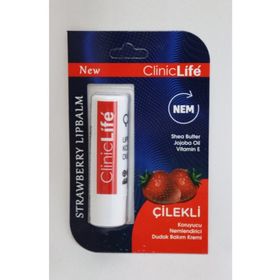 Cliniclife Strawberry Lip Balm 4,8 gr Doğal Yağlar ile Çilekli Dudak Bakım Kremi