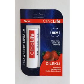 Cliniclife Strawberry Lip Balm 4,8 gr Doğal Yağlar ile Çilekli Dudak Bakım Kremi