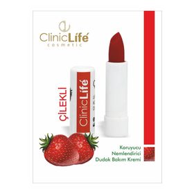 Cliniclife Strawberry Lip Balm 4,8 gr Doğal Yağlar ile Çilekli Dudak Bakım Kremi