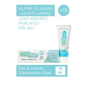 Clinomyn 15x75 ml Anti-Stain Fresh Temizle Parlat Jel Diş Macunu