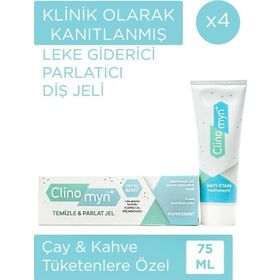 Clinomyn 4x75 ml Anti-Stain Çay ve Kahve Tüketenlere Özel Fresh Floridli Jel Diş Macunu