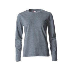 Clique Slim Fit Gri Uzun Kollu Kadın T-shirt