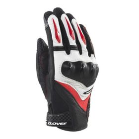 Clover Raptor-3 Korumalı Siyah / Kırmızı Motosiklet Eldiveni