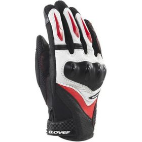 Clover Raptor-3 Korumalı Siyah / Kırmızı Motosiklet Eldiveni