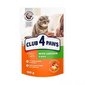 Club 4 Paws Yetişkin Kediler İçin Premium Tavuklu Yaş 100 gr Kedi Maması