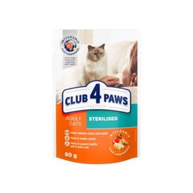 Club4Paws 80 gr Kısır Kediler İçin Premium Yaş Kedi Maması