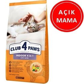 Club4Paws Indoor Kuzu Etli 1 kg Açık Yetişkin Kedi Maması