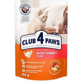 Club4Paws Premium Hindili Pouch Yavru 80 gr Konserve Kedi Maması